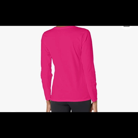 NWT- Hanes Womens pink long sleeve t-shirt - Picture 2 of 4